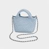 Handwoven Mini Tote Bag Women Crossbody Or Handheld PU Leather Lightweight Daily Use In 11 Colors