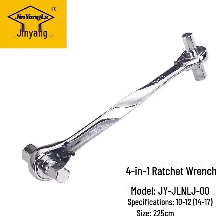 Jinyang 4-in-1 Double-Headed Reversible Ratchet Hex Wrench
