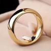 Ring in a Golden Gloss End, Featuring a Modern Minimalist Design Suitable for Weddings And Everyday Use. Showcasing a Stylish Polished Surface