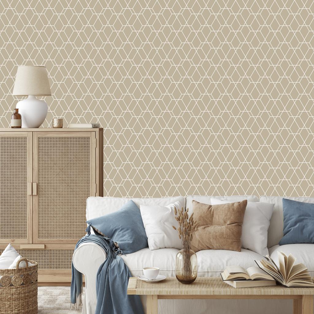 Wallpaper Modern Geometric Pattern for Living Room and Bedroom 50x1000