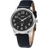 BUREI Women's Analog Quartz Watch Black Leather Strap Waterproof Date Display Casual Business Style