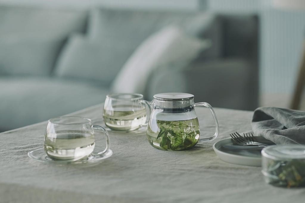 KINTO UNITEA Cup 8331 & Saucer, 350ml, Glass,