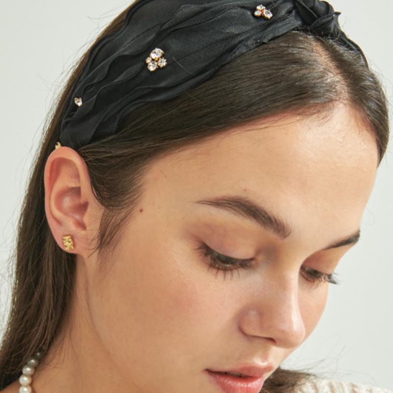 

UNI.J Пушистая черная лента на голову Ia125 [Черный] single