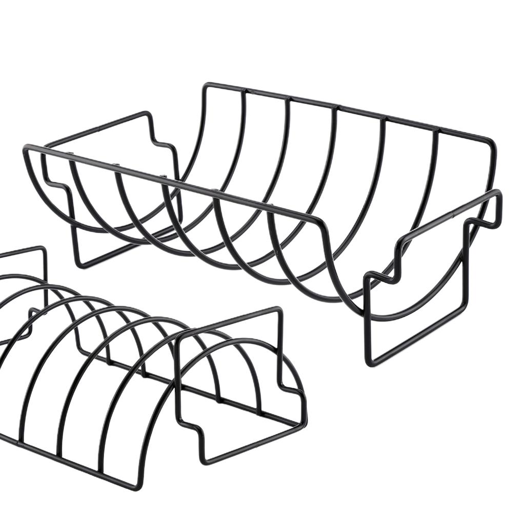 BBQ Rib Holder Metal Lamb Rib Grilling Stand Nonstick Chicken Rack BBQ Grill Accessories For Garden Barbeque Parties Family