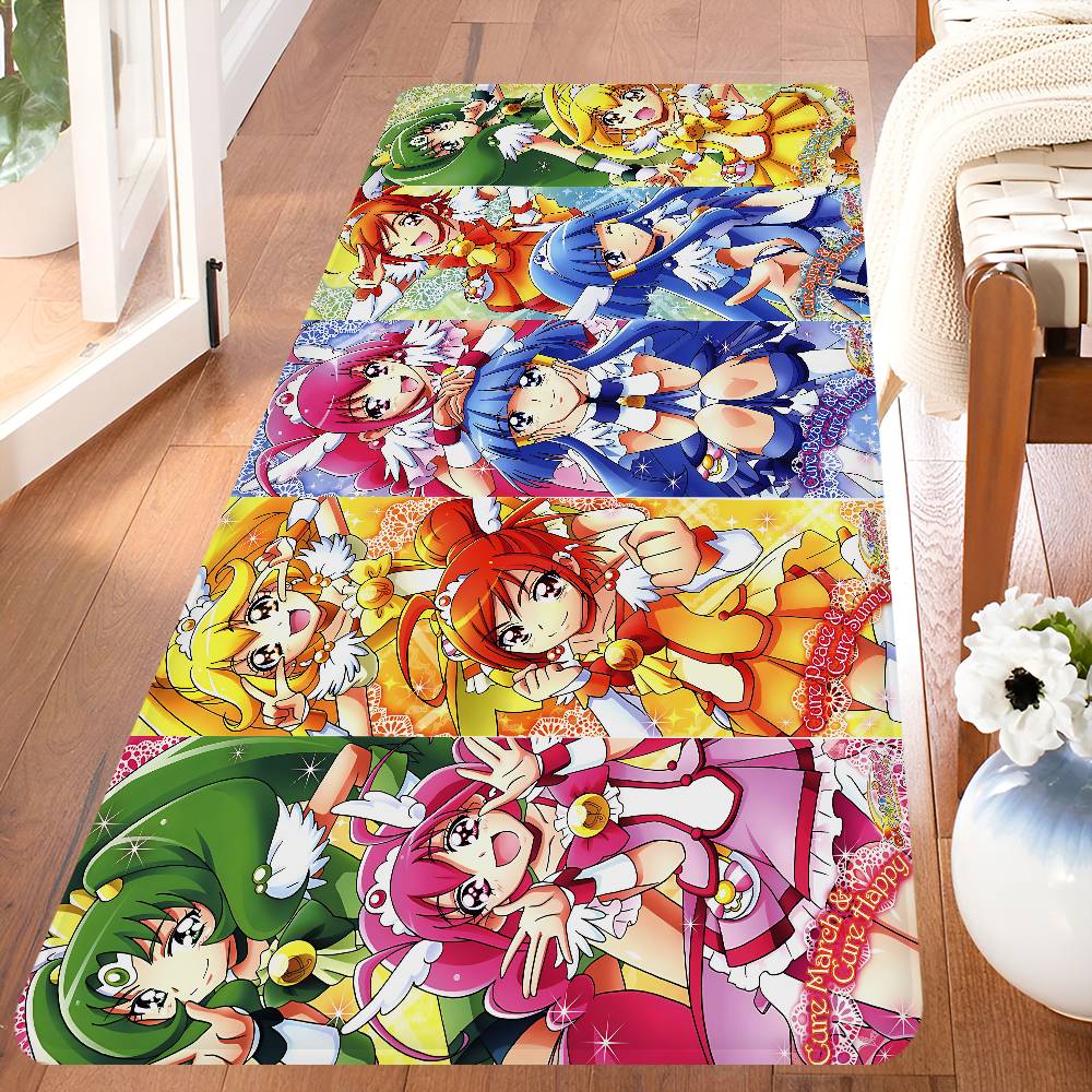 Smile Precure Anime Floor Mat Cheaper Anti-slip Modern Living Room Balcony Printed Bedside Mats