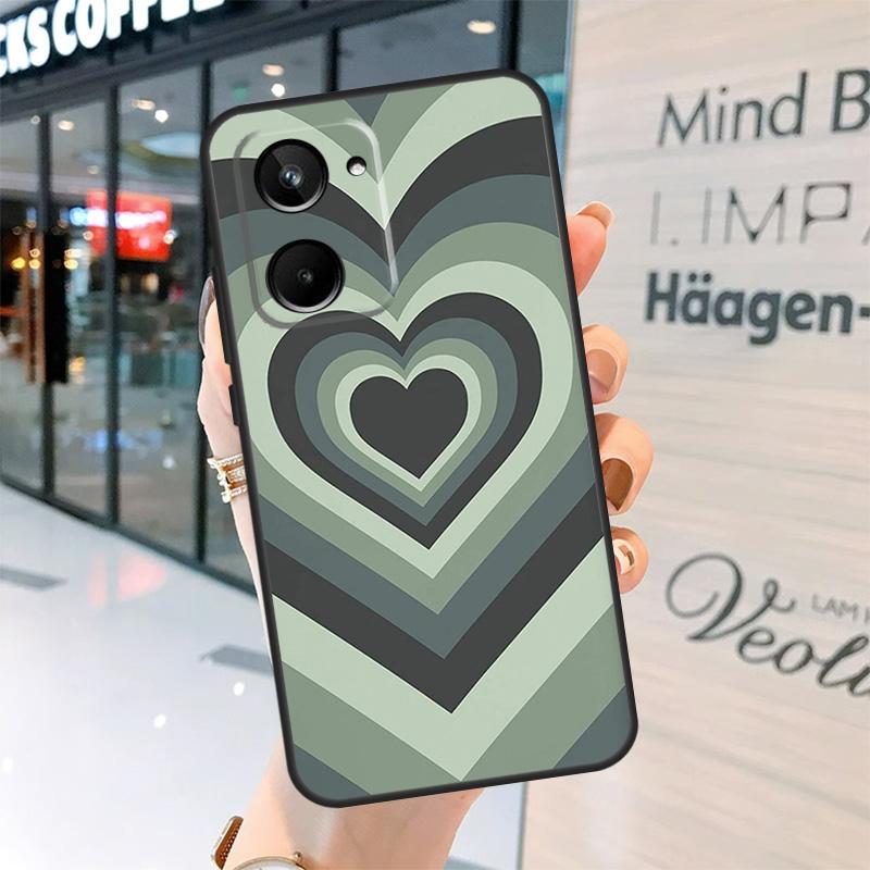 Latte Love Groovy Coffee Heart Pink Case For Realme GT7 Pro GT6 11 12 13 14 15 Pro Plus C55 C53 C35 C33 C61 C65 C67 C53 C71 C75