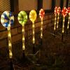 Güneş Led Şeker Kamışı Yolu Lambası Noel Yeni Yıl Tatili için 8 Mod Açık Lolipop Işıkları