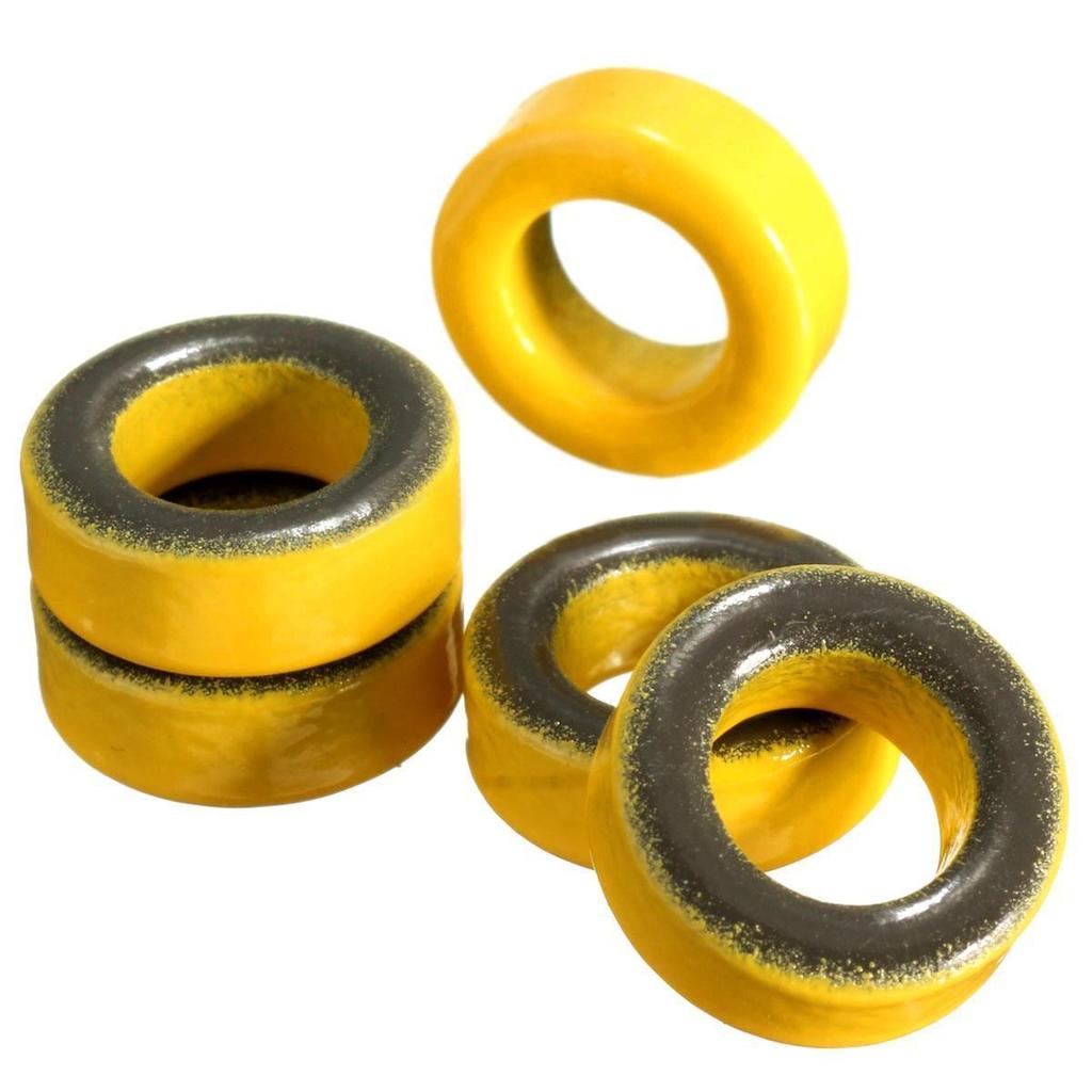 5pcs New Yellow Micrometals T50-6 Iron Powder Toroidal Core RF Toroid HF HAM QRP