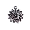 Simple Flower Charms Antique Alloy Pendants For Minimalist Floral Jewelry
