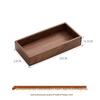 Black Walnut Wood Rectangular Desktop Storage Tray