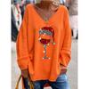 BITCED Women's Fashion Casual Long Sleeve V-Neck  Blouses & Shirts