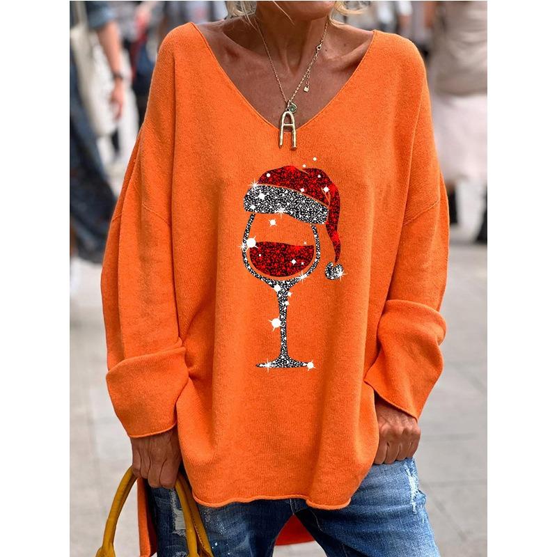 BITCED Women's Fashion Casual Long Sleeve V-Neck  Blouses & Shirts