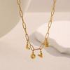 Elegant 18K Gold-Plated Stainless Steel Paperclip Letter Necklace