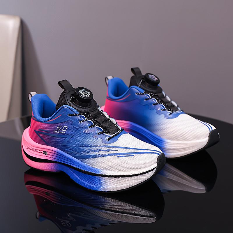 Running shoes boys and girls summer running shoes students teenagers body test shock absorption lightweight ultra clear breathable sports shoes