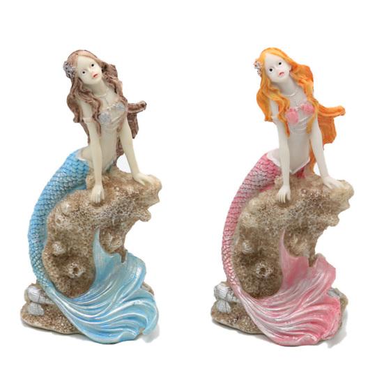 Yousheng Aquarium Mermaid Statue Realistic Shape DIY Resin Whimsical Design Aquarium Mermaid Decoration Pet Supplies