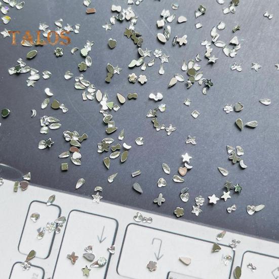 1000 szt./zestaw cyrkonie do zdobienia paznokci akrylowe różne mini gwiazdki serca miłości krople wody kwiaty kształty geometryczne zawieszki DIY akcesoria do dekoracji paznokci