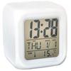 Sifang Clock Colorful Color Changing Ten Thousand Alarm Clock Luminous Clock Silent Electronic Clock Small Alarm Clock Desktop Perpetual Calendar