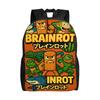 Italian Brainrot Backpack  Workout Backpacks Student Unisex Fun School Bags Colorful Pattern Rucksack