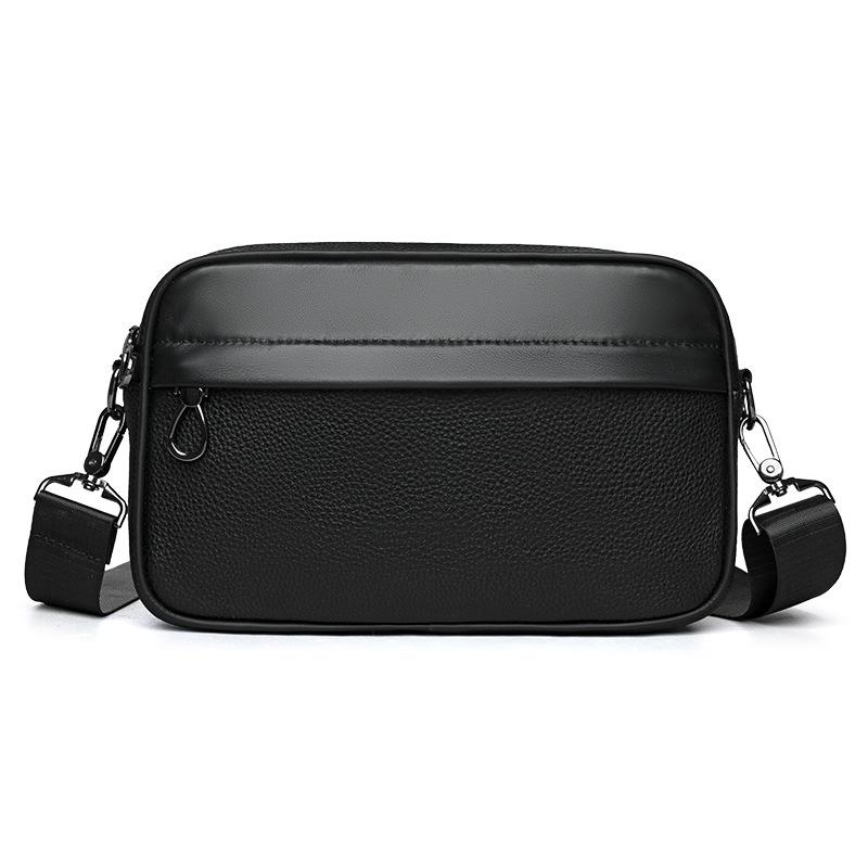 Top-Layer Cowhide Men's Crossbody Bag Genuine Leather Shoulder Bag Small Casual Backpack