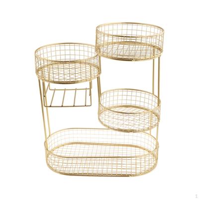 Countertop Fruit Basket Serving Stand Space Saving Party Wrought Iron Multi Tier Vegetables Storage