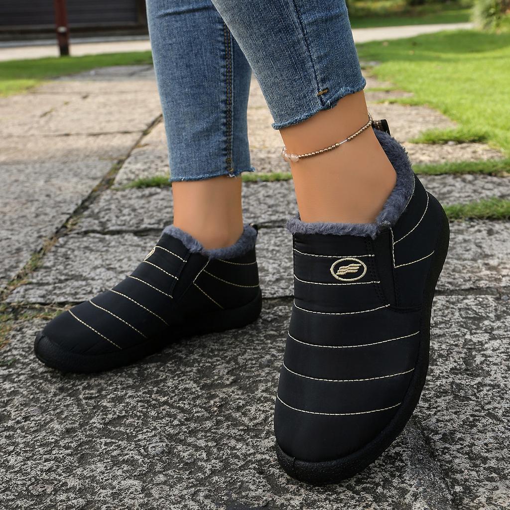 Large size cotton boots fleece thickened snow boots thermal casual shoes
