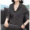 Coats for Women Winter Stripes Oversize Hooded Jacket Loose Casual Coat Top