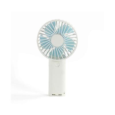 Mini-Leise-Ventilator, USB-wiederaufladbarer tragbarer Handventilator, 3 Windgeschwindigkeiten, Büro-Reise, vertikal aufstellbar(Weiß)