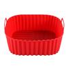 21cm Silicone Air Fryers Oven Baking Tray Pizza Fried Chicken Airfryer Silicone Basket Reusable Airfryer Pan Liner Accessories