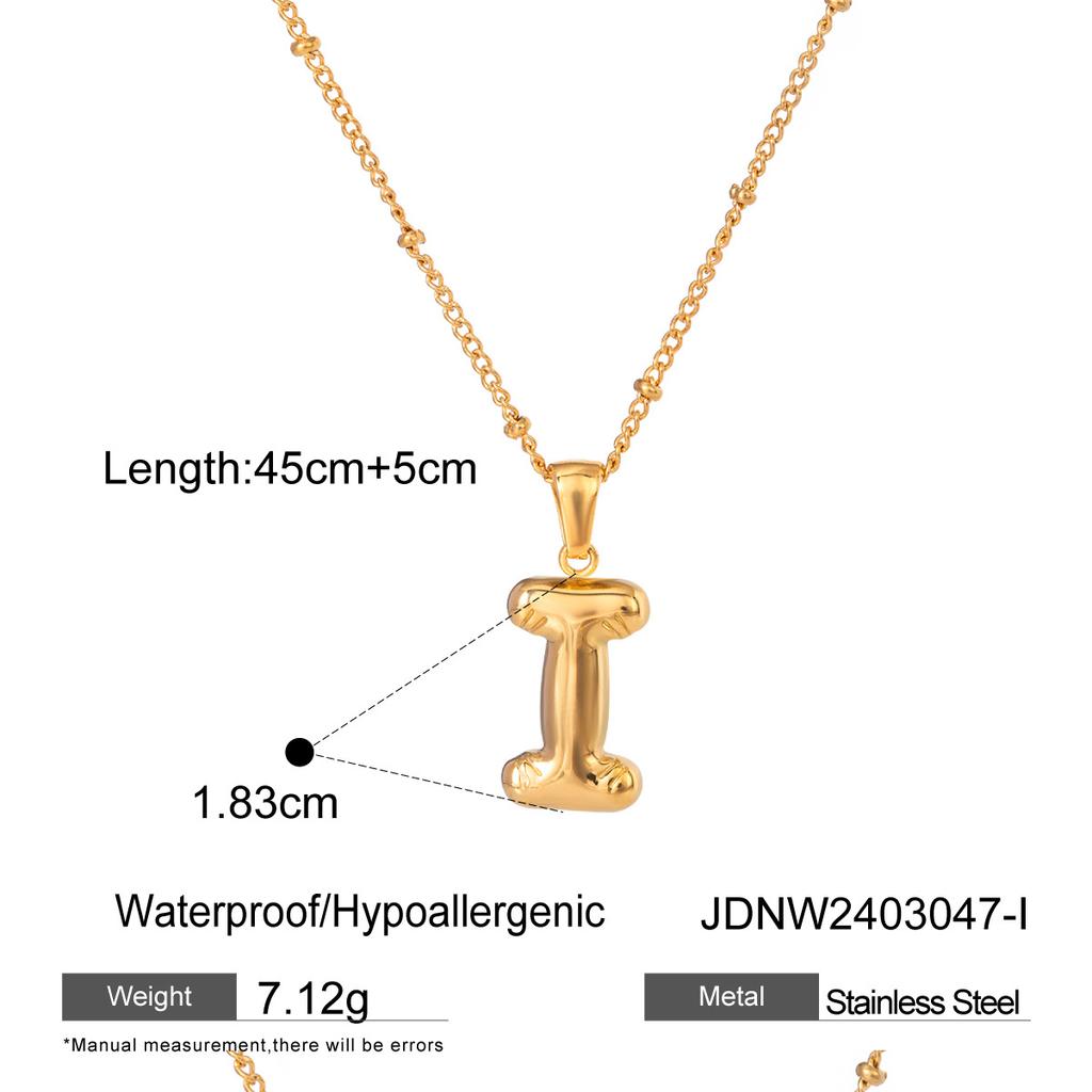Stainless Steel Letter Necklace Pendant, High-end Collar Chain, Titanium Steel Jewelry for The Neck.