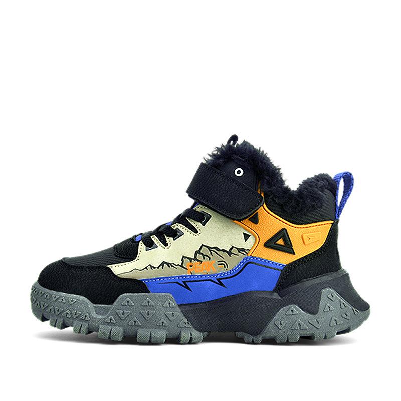 

PEAK 2025 Winter High-Top Fleece Running Shoes - Non-Slip Children s Sports and Hiking Footwear for Boys 30