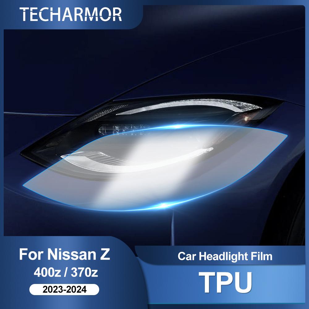 TPU Car Headlight Protective Film for Nissan Z 400Z 2023 2024 Transparent Smoked Anti-Scratch Auto Accessories