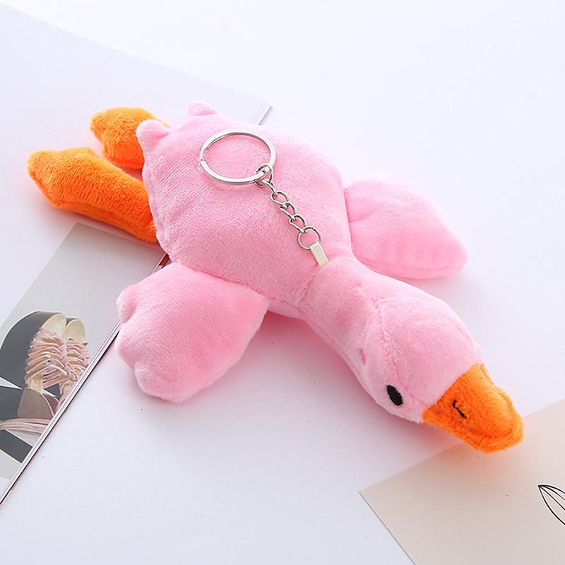 20Cm Cartoon Goose Plush Keychain Goose Pendant Plush Toys For Women Girls Boys Toy Doll Bag Accessories Car Keyring Gifts