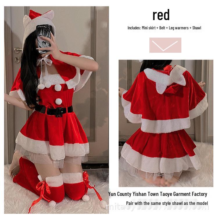 Red Christmas Bunny Cosplay Lingerie for Influencers & Streamers