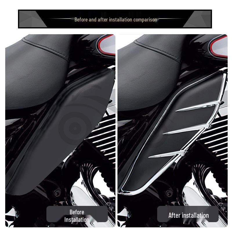 Harley Big Glide Modified Heat Shield Engine Side Panels