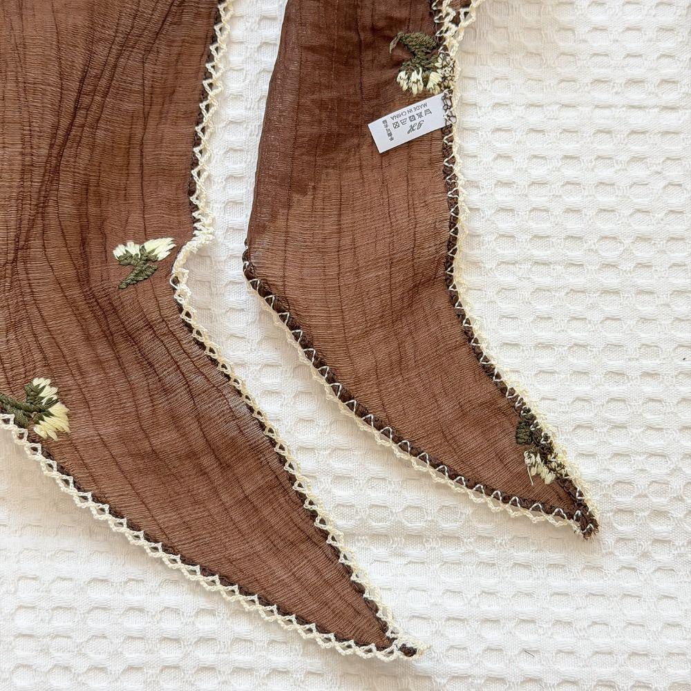 Wraps Lace Triangle Scarf Embroidery Lace Headband Embroidered Flower Scarves  Clothes Decoration
