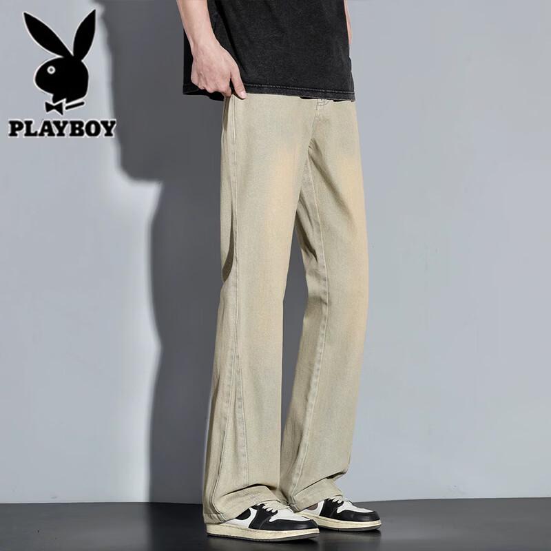 Playboy Men s Loose Fit Slightly Flared Straight Leg Jeans M
