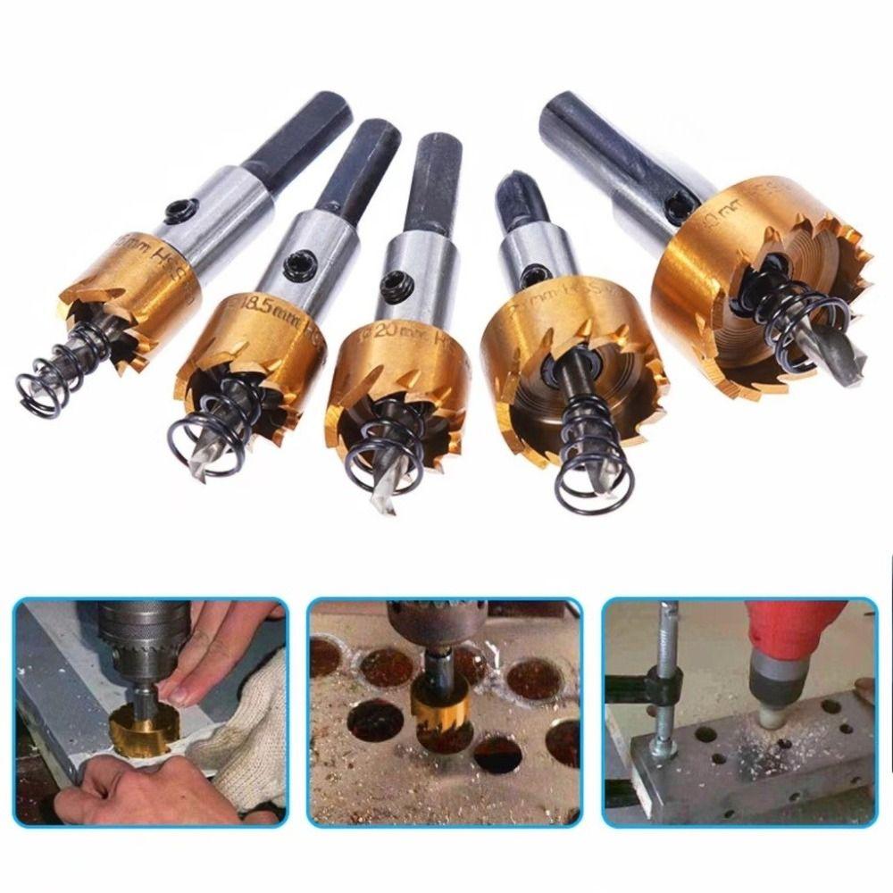 High Speed Steel Core Drill Bit Set Wear-resistant Hole Opener Cutter  Stainless Steel