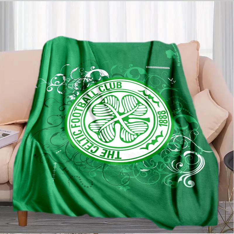Cel-tic Football Club Crest Printed Throws Blanket Soft Flannel Blankets for Couch Bed Gifts for Men Women Picnic blanket Christmas gifts