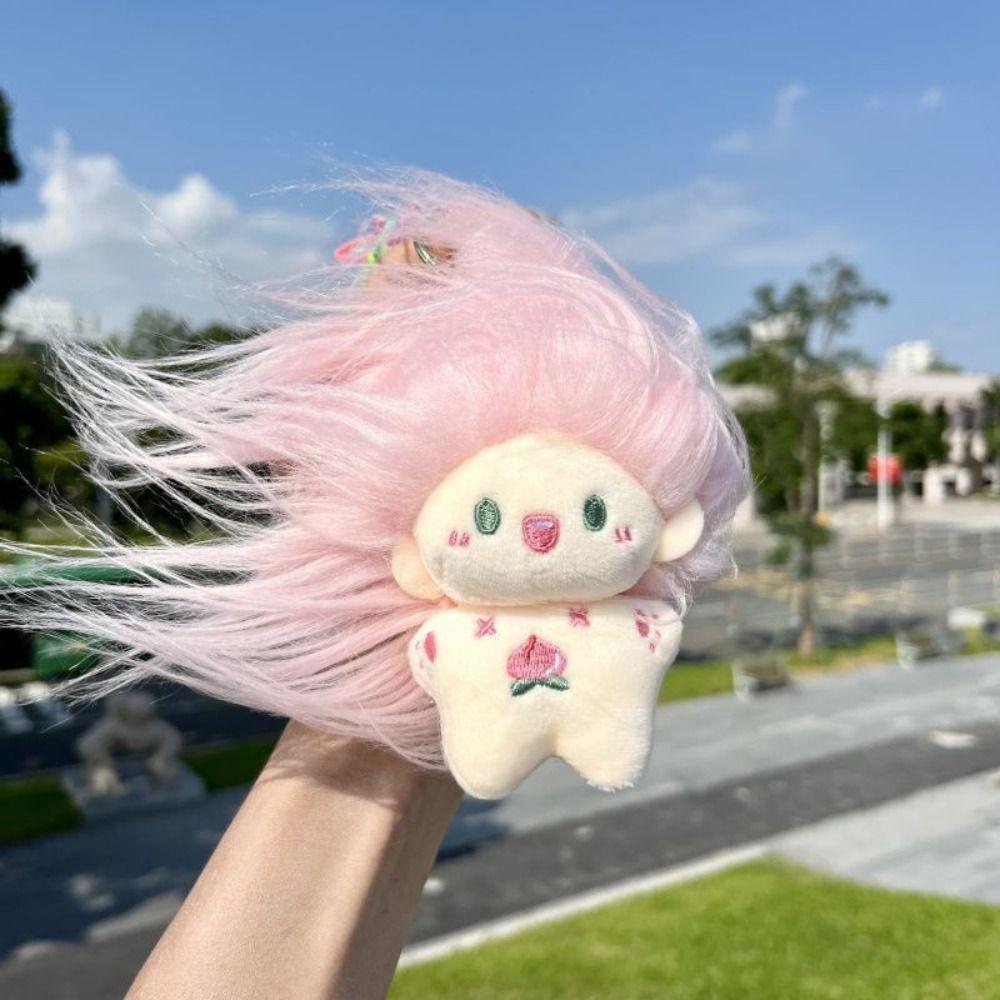Soft Missing Teeth Doll Plush DIY Hairstyle Plush Doll Toothless Doll Key Chain  Birthday Present