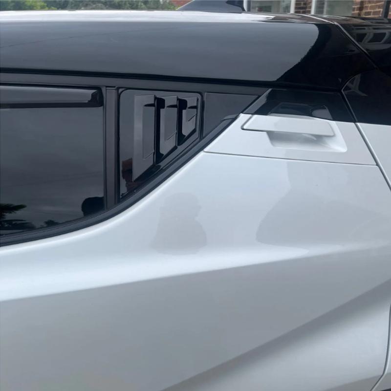 ABS Rear Window Cover Stickers Triangular Shutter Trim Car Accessories For Toyota C-HR CHR 2016 -