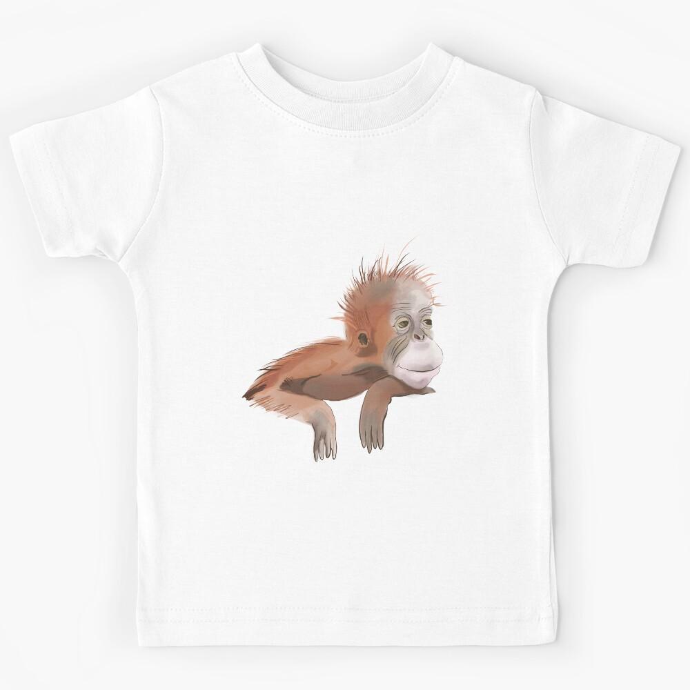 Monkey - Baby monkey - Animal Drawing Kids T-Shirt 160