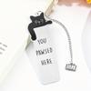 Charming Black Cat 'You Pawse Here' Stainless Steel Bookmark - Perfect Gift for Cat Lovers & Bookworms, Ideal for Birthdays
