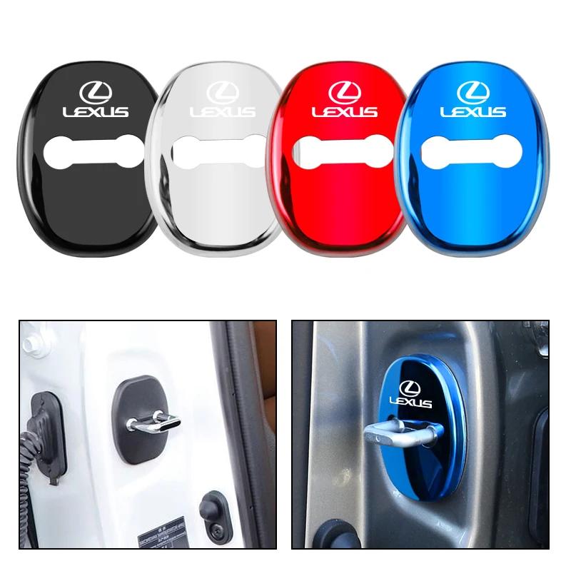 4Pcs Door Lock Decoration Protect Cover Emblem Case For Lexus F SPORT ES RX NX LS UX LM LX GX LC RZ IS CT GS RC HS SC LBX IS300