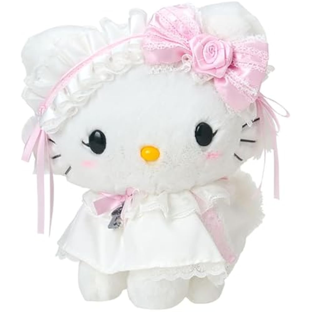 Sanrio (САНРИО) плюшевая игрушка (белая рюша), для детей от 3 лет, 009971, Шарми Китти