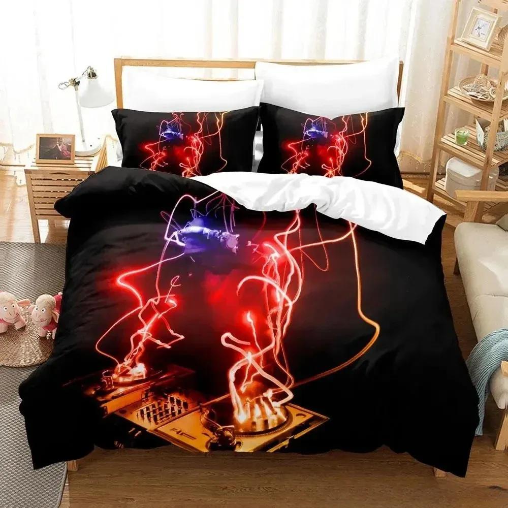 

3D Music DJ Rock Bedding Set Single Twin Full Queen King Size Bed Set Adult Kid Bedroom Duvet cover Sets parure de lit Bed 70x133cm 2pcs