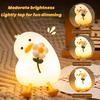 Kids Night Light Adjustable Brightness Duck Shape Bedside Lamp Silicone Convenient Click Control Touch Light