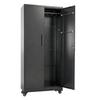 Metal Storage Cabinet, 179.5 cm Rolling Steel Garage Cabinet with Adjustable Shelves, 2 Magnetic Doors, Hanging Rod & 3 Rod Hooks, 5 Tiers Lockable