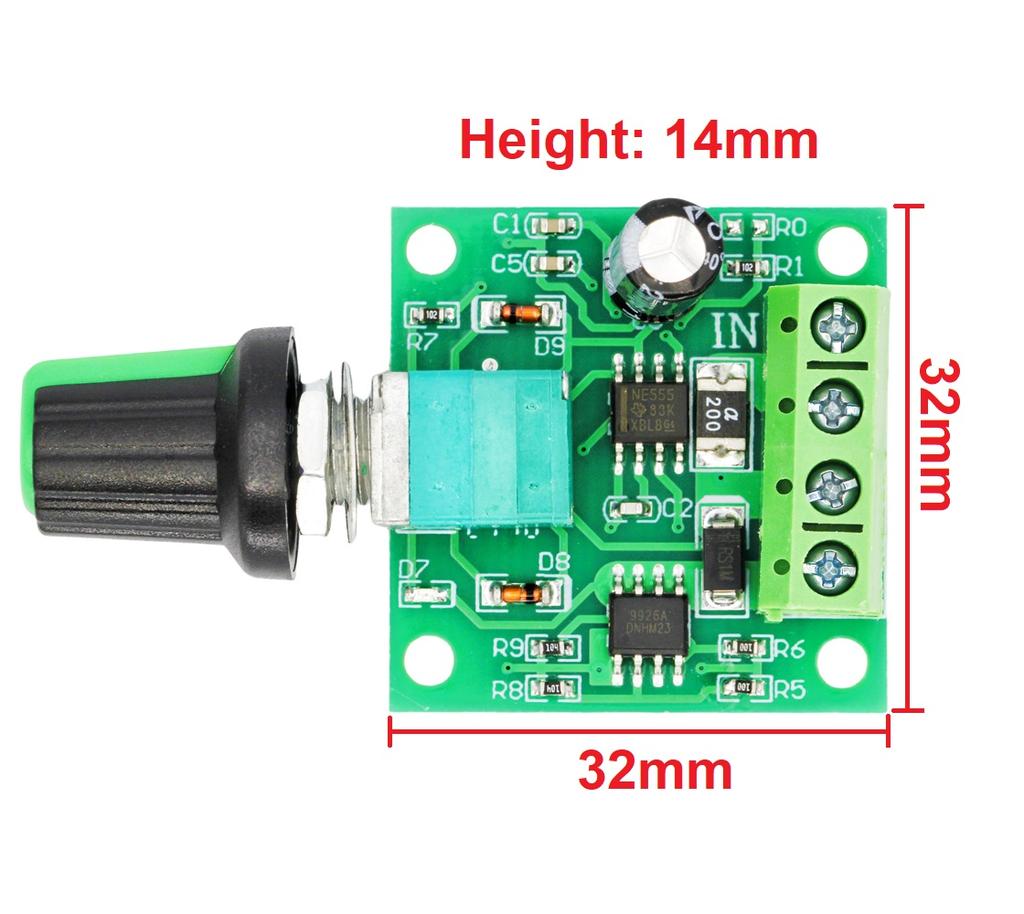 DC 1.8V 3V 5V 6V 12V 2A 1803BK PWM Motor Geschwindigkeitsregler Niederspannungsmotor Geschwindigkeitsregler Schalter PWM Einstellbares Ansteuermodul