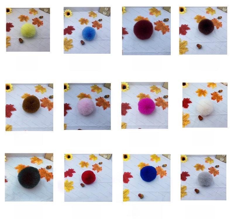 Bunter 5 cm Kunstfellball aus Rex-Kaninchen für selbstgemachten Schmuck, Kleidung und Schuhhut-Dekoration.