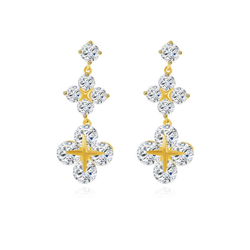 Shining Pearl Copper Alloy Earrings: Light Luxury, High-End Gold-Plated with Strong Color Retention